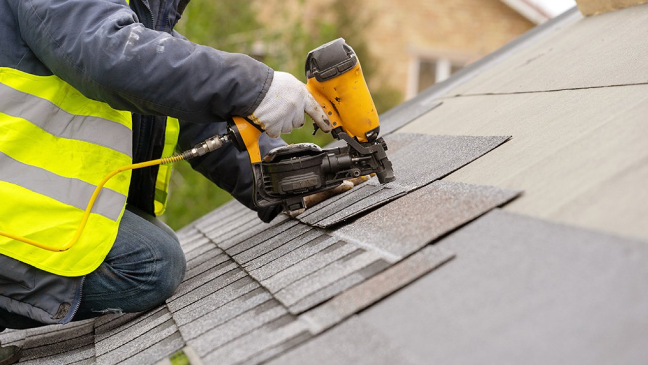 Installing roof.